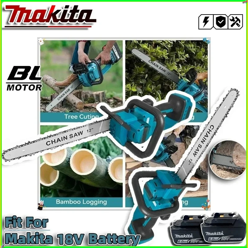 Woodworking Essential Tools - Motosega Portatile Makita 18V 2200W, Elettrica
