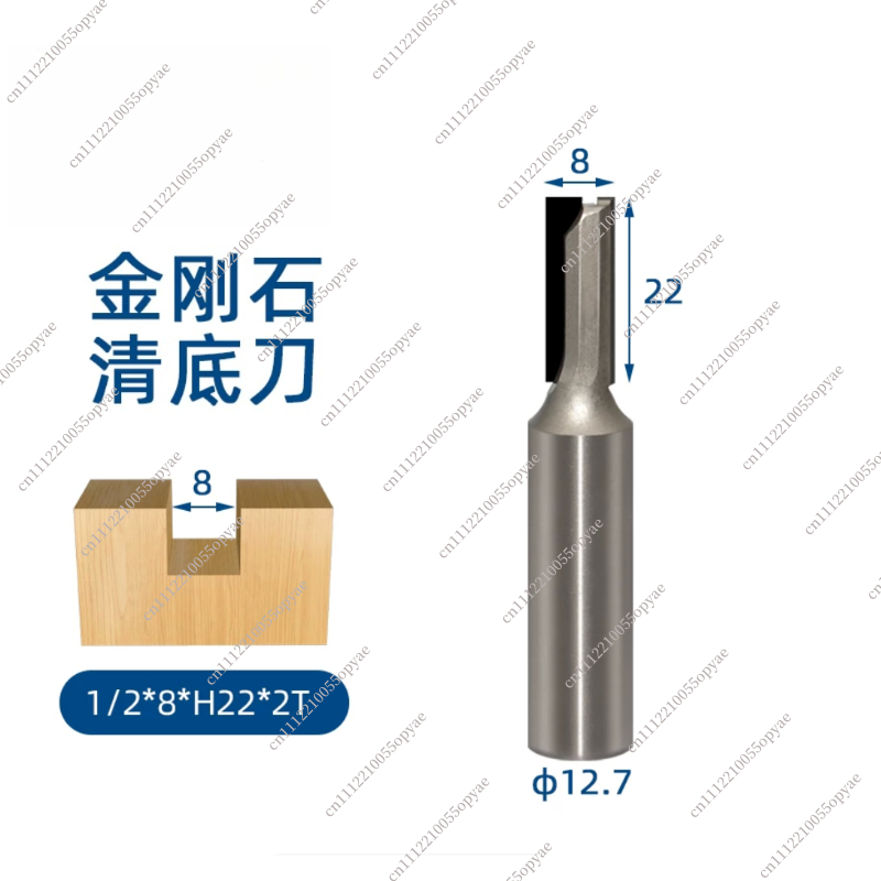 Router Bits For Woodworking - Fresa diamantata PCD a fondo piatto