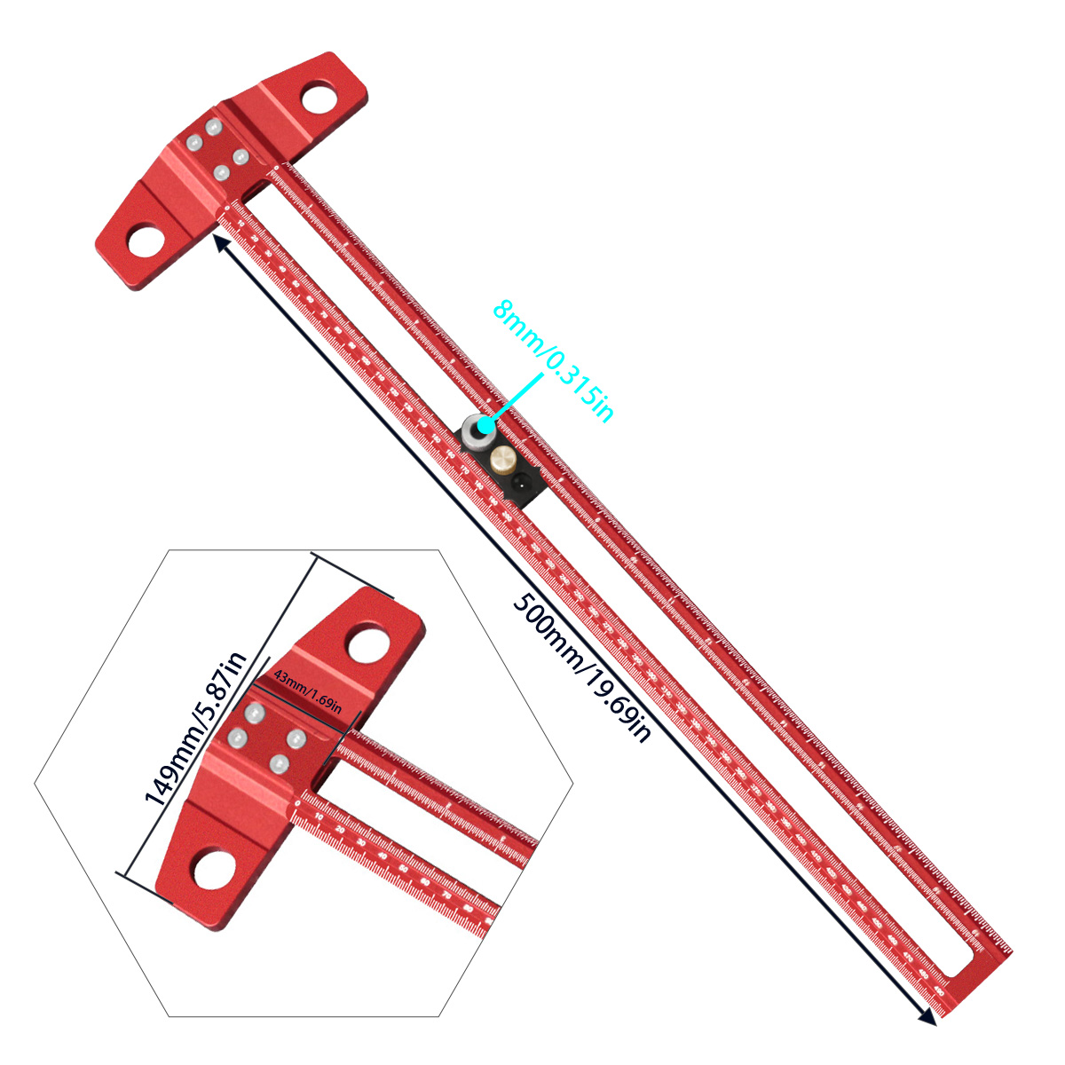 Righello a T per Falegnameria, - Woodworking Marking Gauge recensione e prezzo