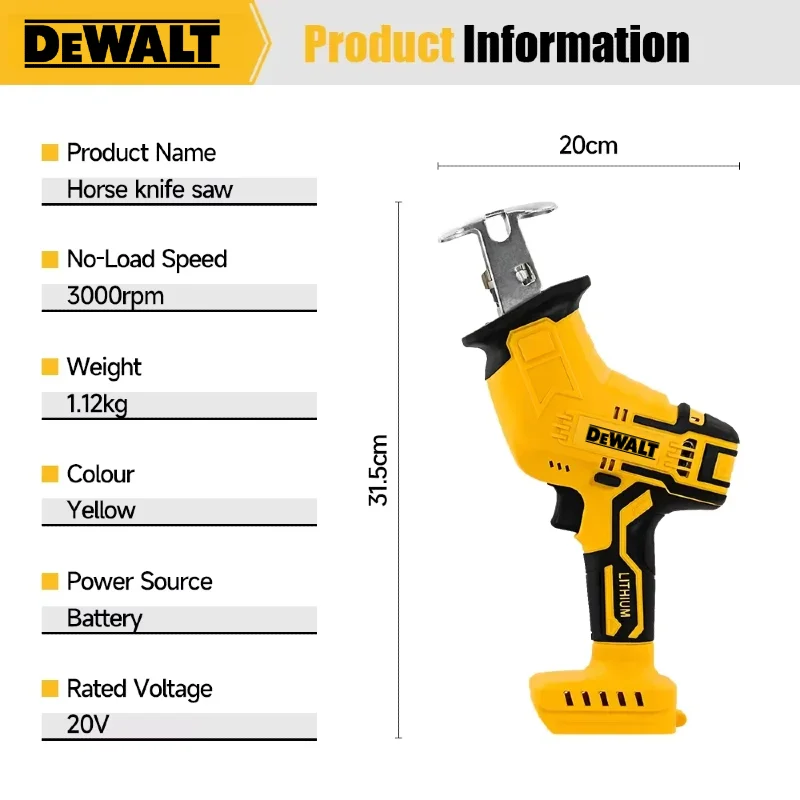 Sega a sciabola Dewalt Brushle - Woodworking Essential Tools recensione e prezzo