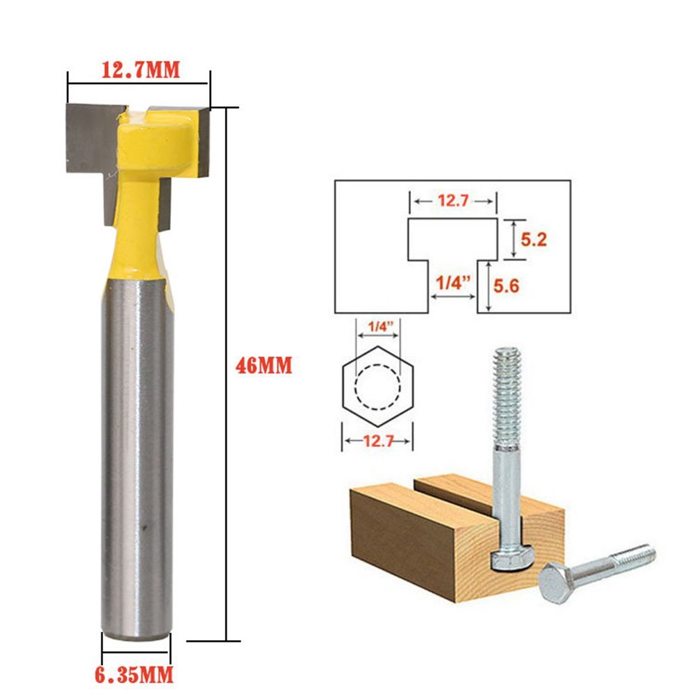 A11I 1/4 pollici Gambo T-Slot  - Router Bits For Woodworking recensione e prezzo
