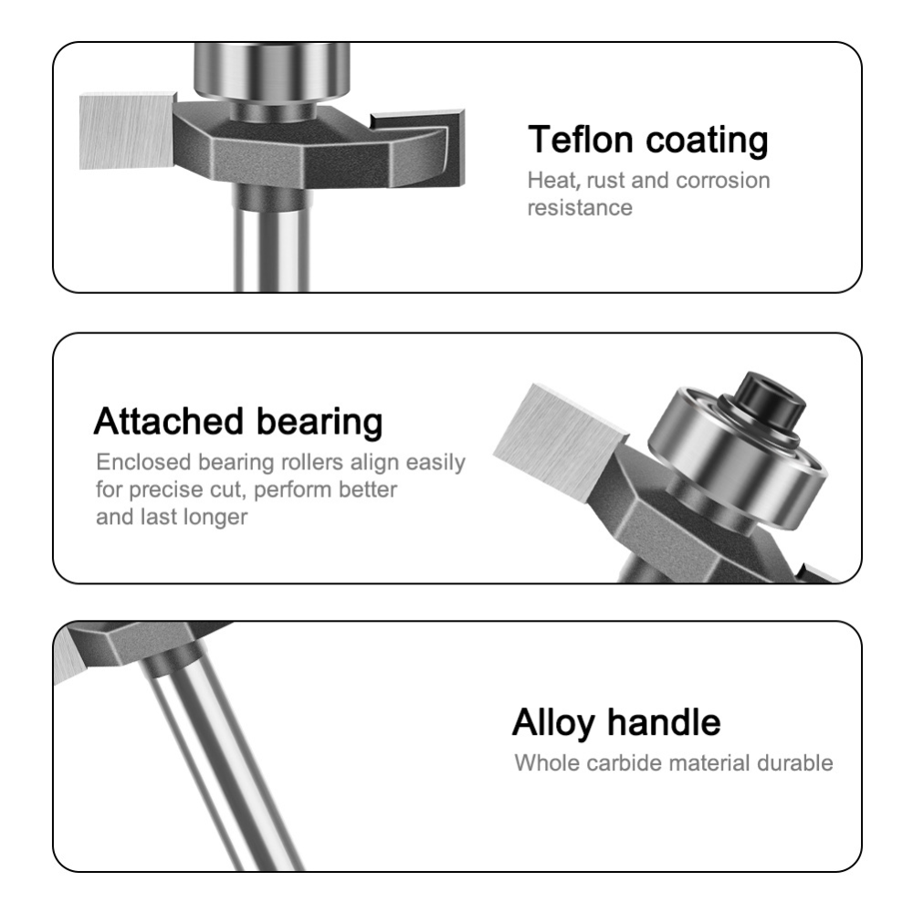 Fresa per scanalature a T sott - Router Bits For Woodworking recensione e prezzo